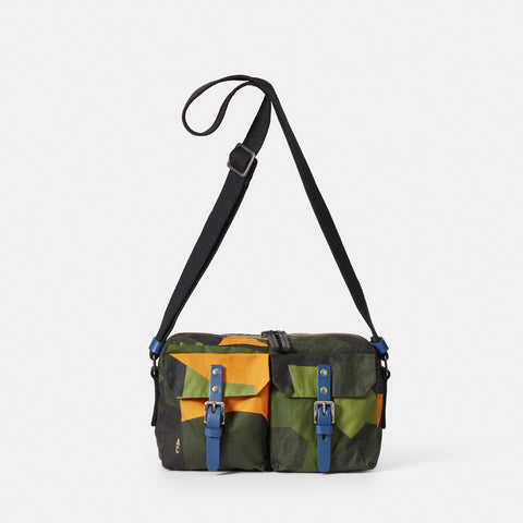 Franco Waxed Cotton Crossbody Bag in Pistachio