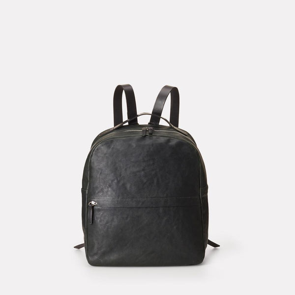 Gray Leather Backpack for Women