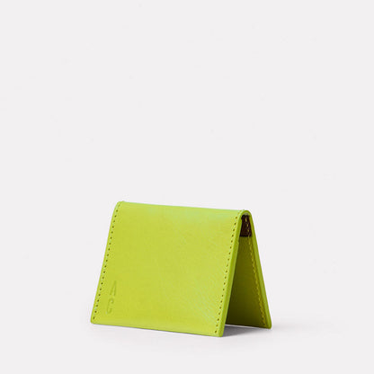 Petra Leather Cardholder in Frog and Carob