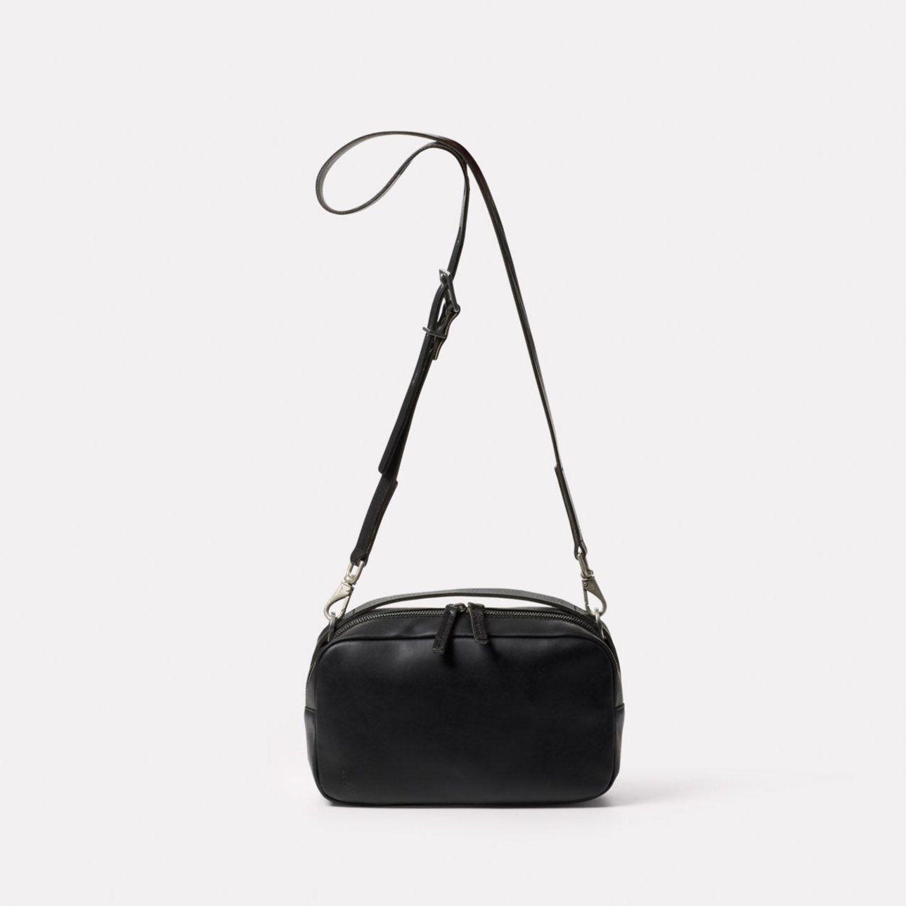 Leila Medium Crossbody in Black, Wellington Leather