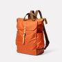 Fin Waxed Cotton Backpack in Burnt