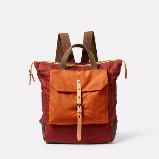 Frances Waxed Cotton Rucksack in Buddha