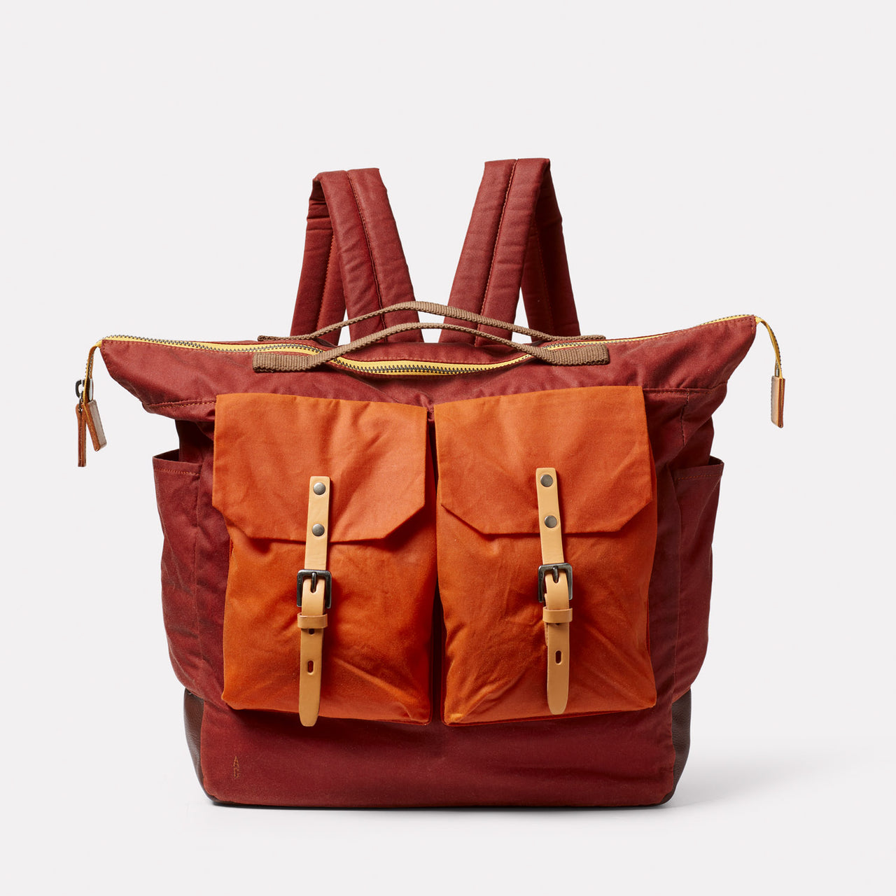 Frank Large Waxed Cotton Rucksack in Buddha