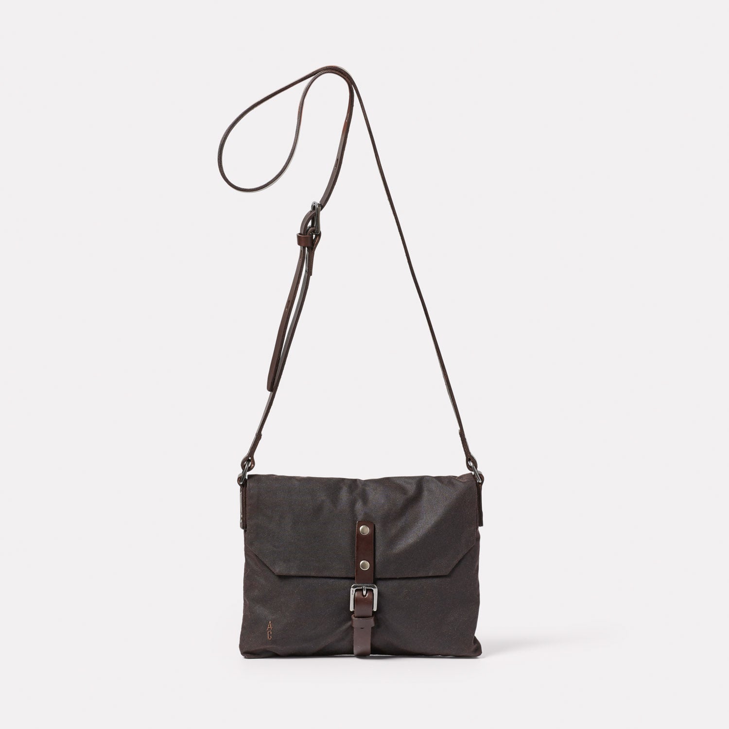 Friday Waxed Cotton Crossbody Bag in Bog