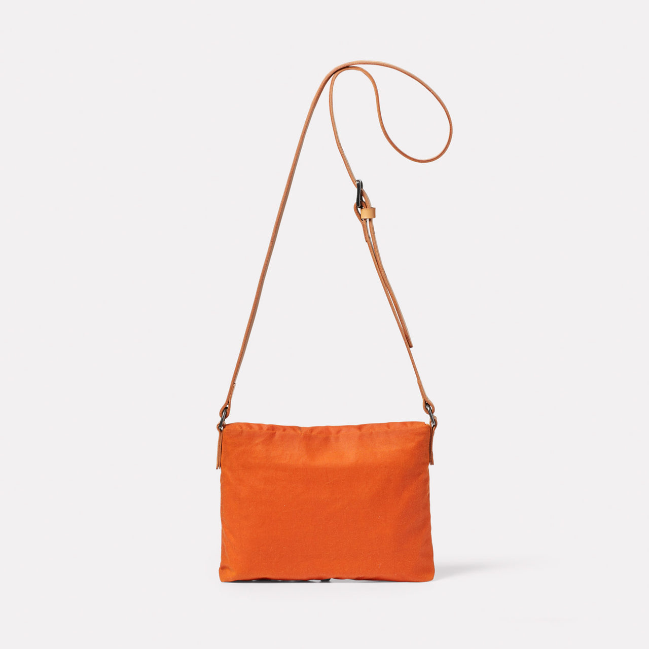 Friday Waxed Cotton Crossbody Bag in Burnt