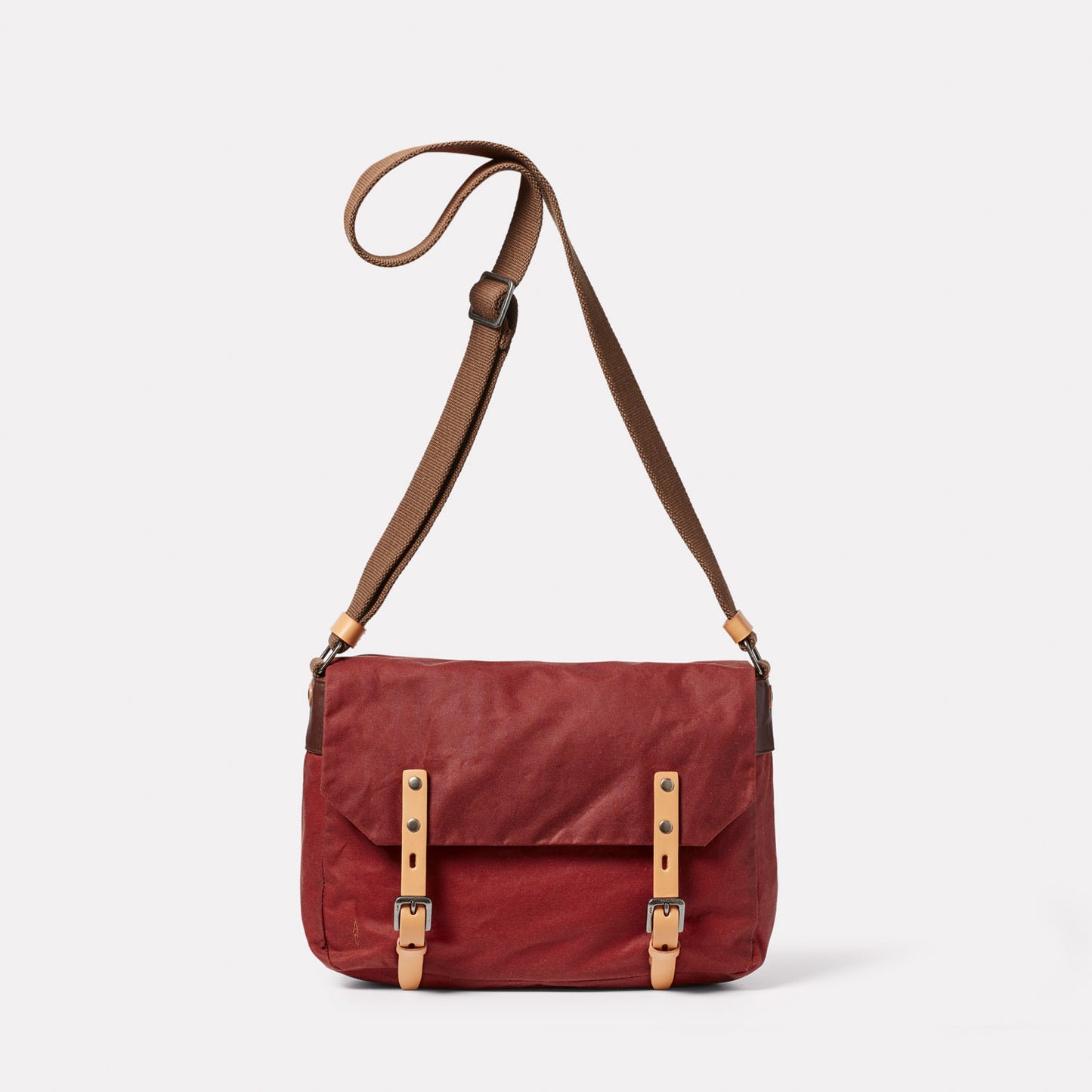 Jeremy Small Waxed Cotton Satchel in Baked Earth