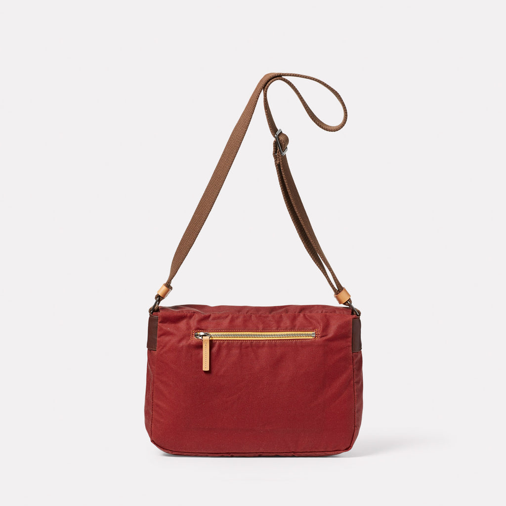 Jeremy Small Waxed Cotton Satchel in Baked Earth