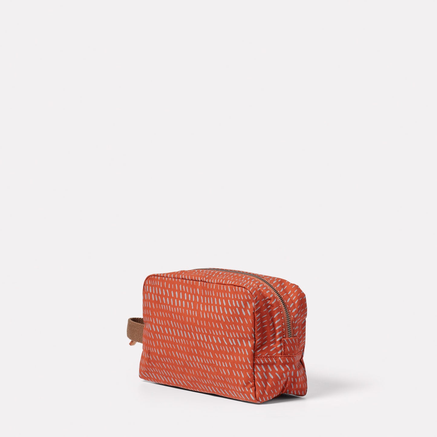 Simon Waxed Cotton Washbag in Dash Print