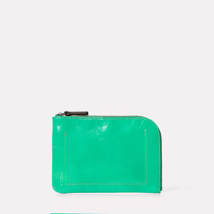 Hocker Medium Leather Purse in Green