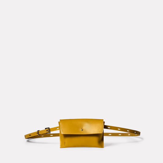 Hild Purse on a Belt in Mustard Front