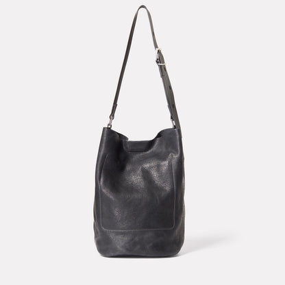 Lloyd Calvert Leather Bucket Bag in Black