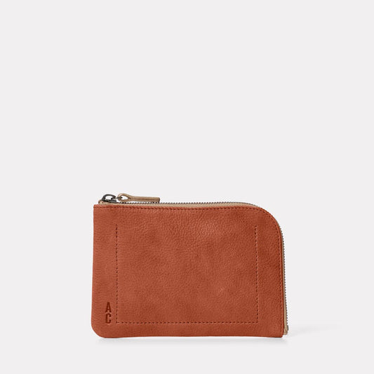 Hocker Medium Leather Purse in Tan Front