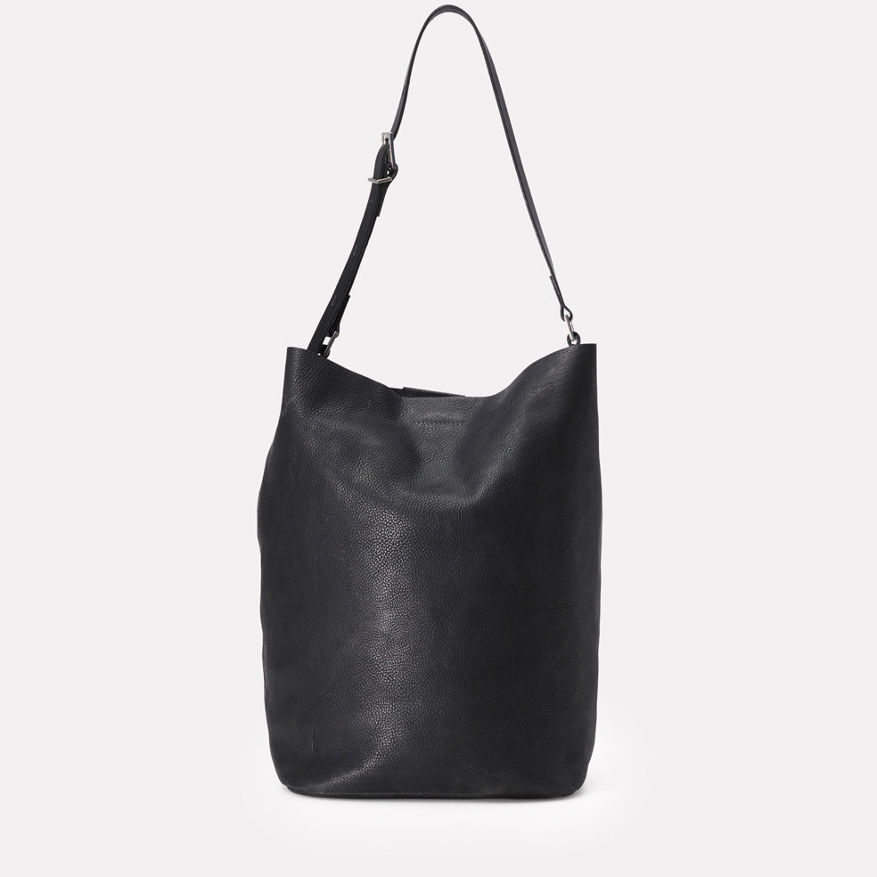 Leather Bucket Bag Black Bucket Bag Leather Shoulder Bag 