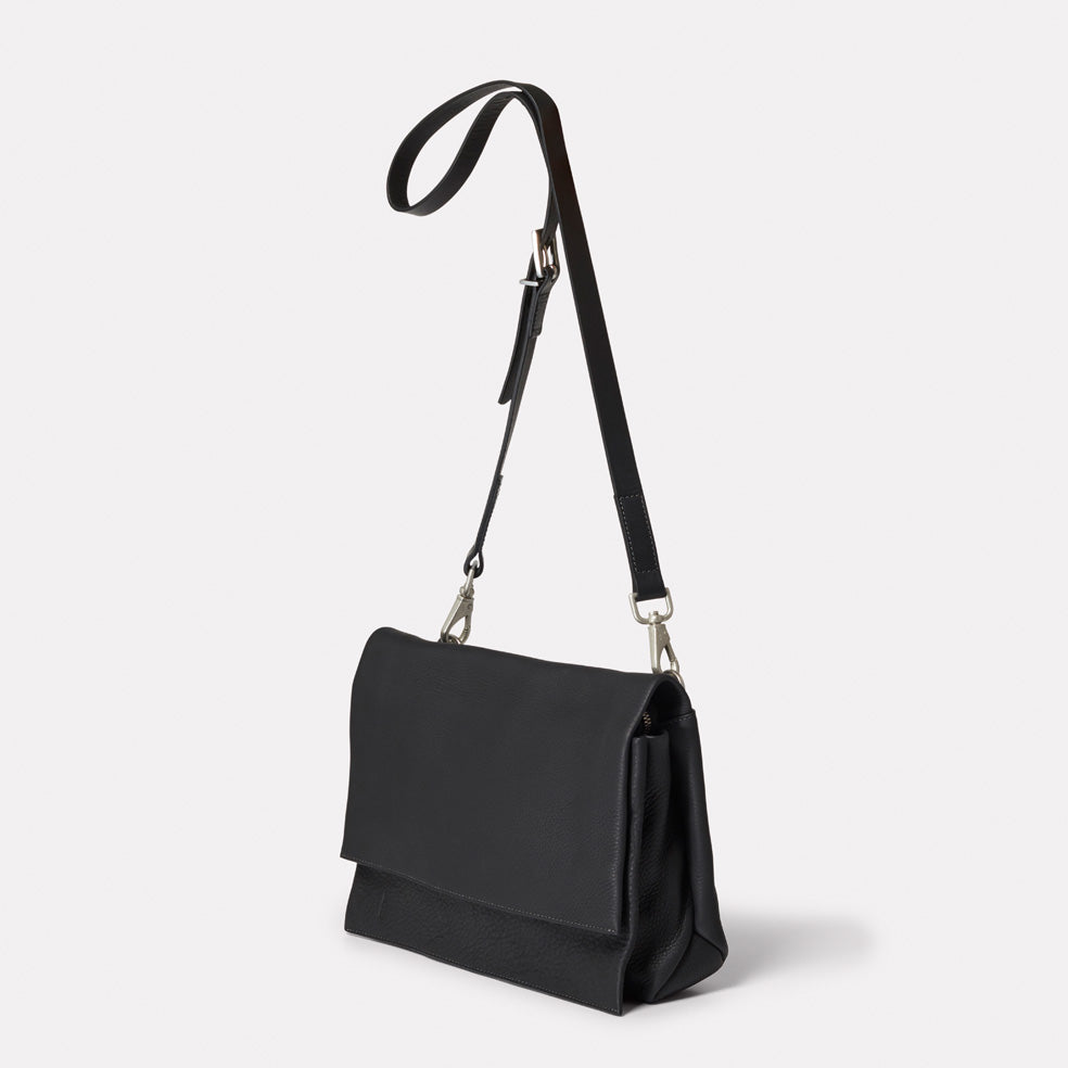 COS Leather Crossbody Bag in Black