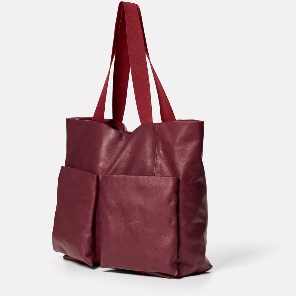 Oxblood leather outlet tote